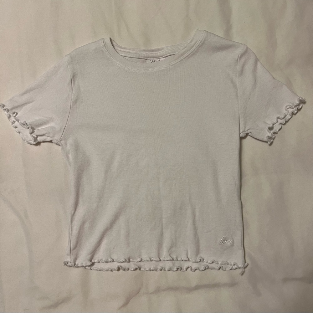 Zara girls cropped tshirt